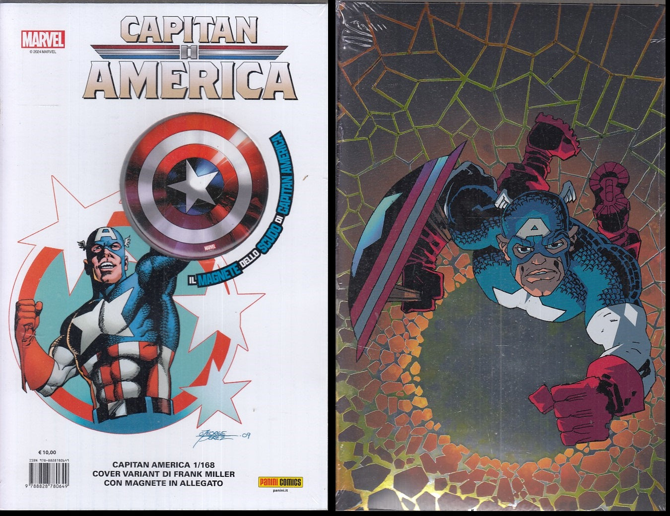 FS- CAPITAN AMERICA 1/168 COVER VARIANT FRANK MILLER con MAGNETE PANINI 2024-C24