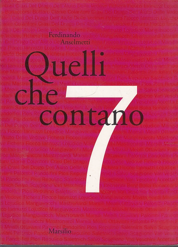 LT- QUELLI CHE CONTANO N.7 - FERDINANDO ANSELMETTI - MARSILIO--- 1999- B- ZFS353