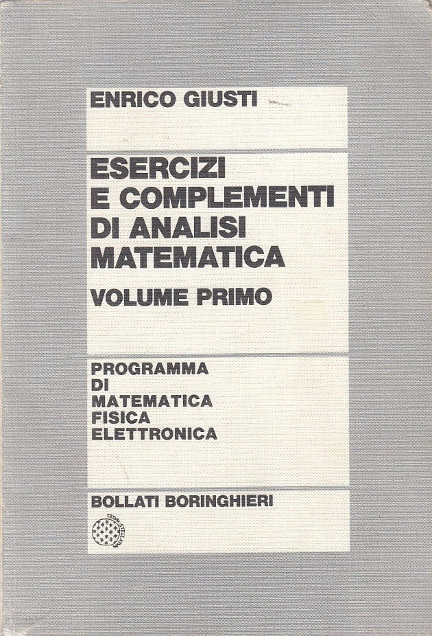 LZ- ESERCIZI COMPLEMENTI ANALISI MATEMATICA N.1-- BORINGHIERI--- 1996- B- ZFS165