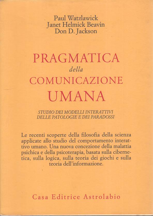 LS- PRAGMATICA DELLA COMUNICAZIONE UMANA -- ASTROLABIO --- 1971 - BS - YFS11