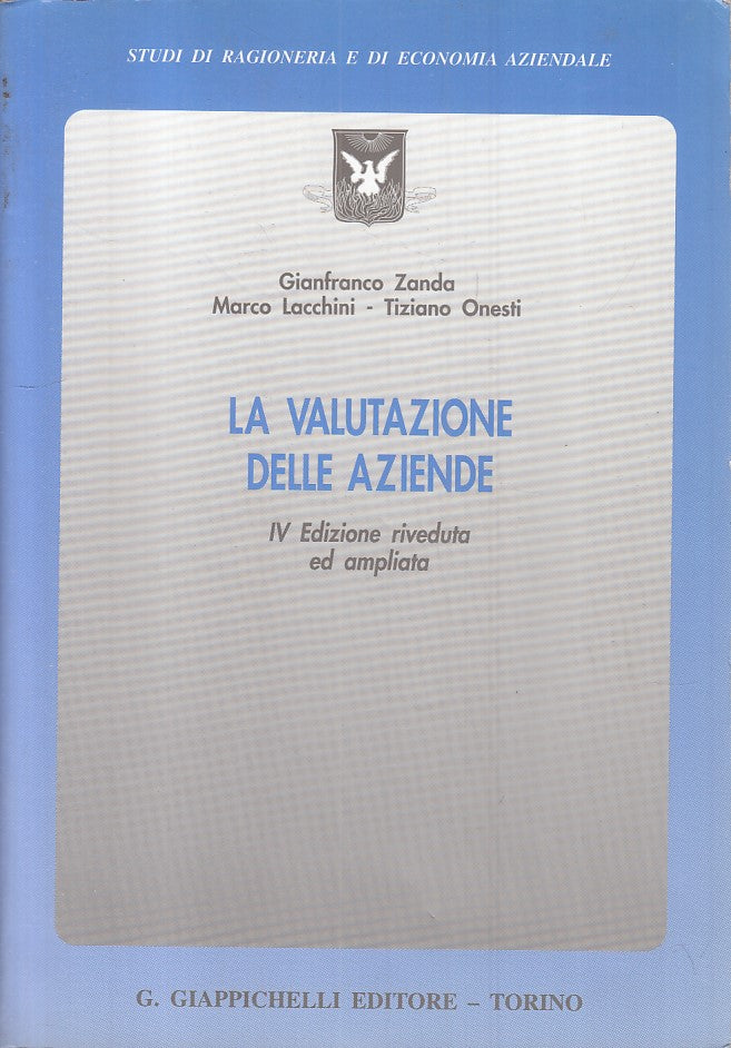 LZ- LA VALUTAZIONE DELLE AZIENDE - AA.VV. - GIAPPICHELLI --- 2001 - B - YFS157