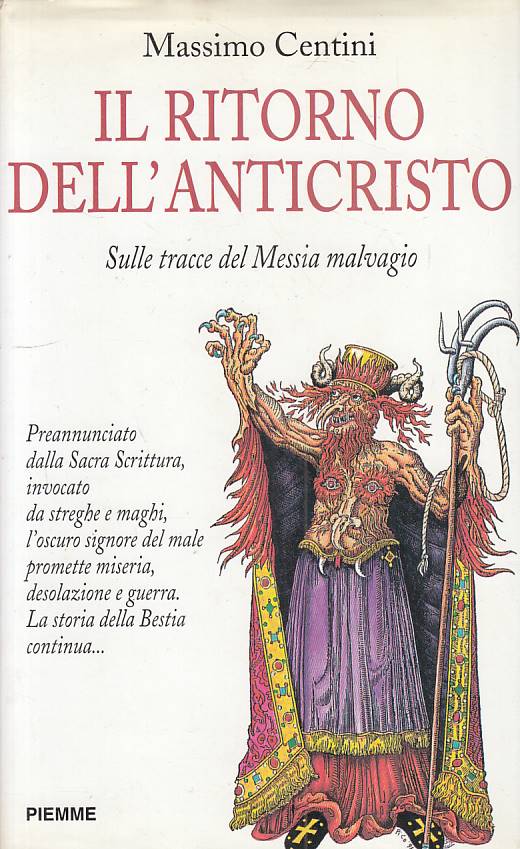 LS- IL RITORNO DELL'ANTICRISTO - CENTINI - PIEMME -- 1a ED. - 1996 - CS - ZFS63