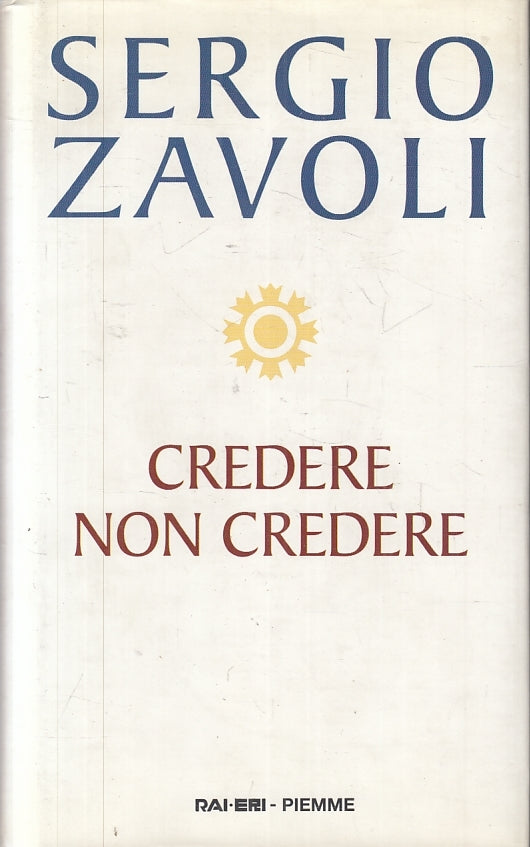 CREDERE NON CREDERE - SERGIO ZAVOLI - RAI ERI PIEMME - CS - JXS71