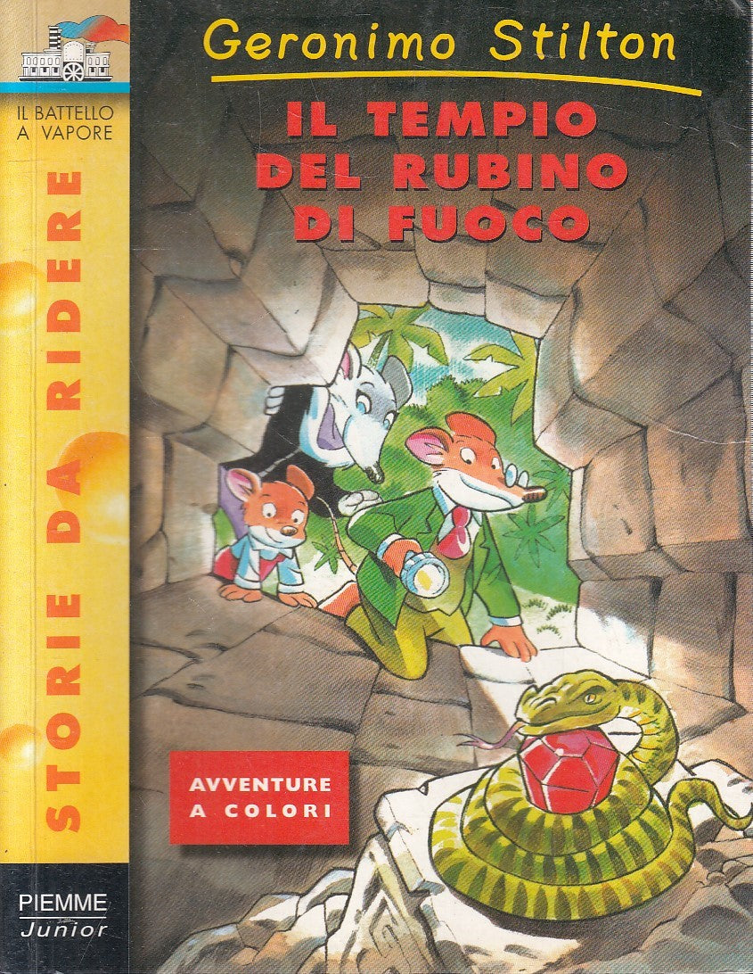 LN2- GERONIMO STILTON TEMPIO DEL RUBINO DI FUOCO - PIEMME BATTELLO - B - JXS254