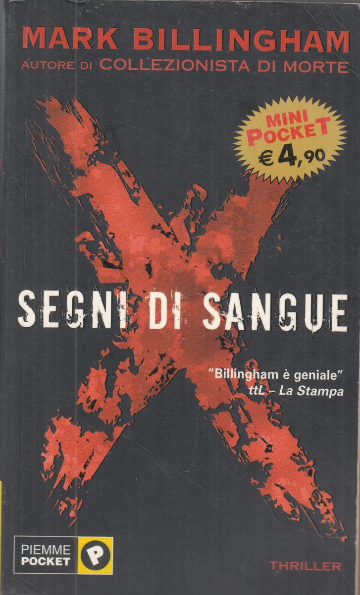 LN2- SEGNI DI SANGUE- BILLINGHAM - PIEMME POCKET THRILLER - B - JXS124