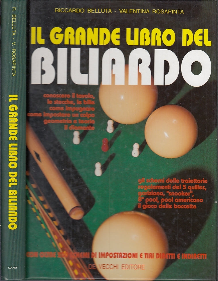 LZ- IL GRANDE LIBRO DEL BILIARDO- ROSAPINTA BELLUTA- DE VECCHI--- 1996- C- XFS10