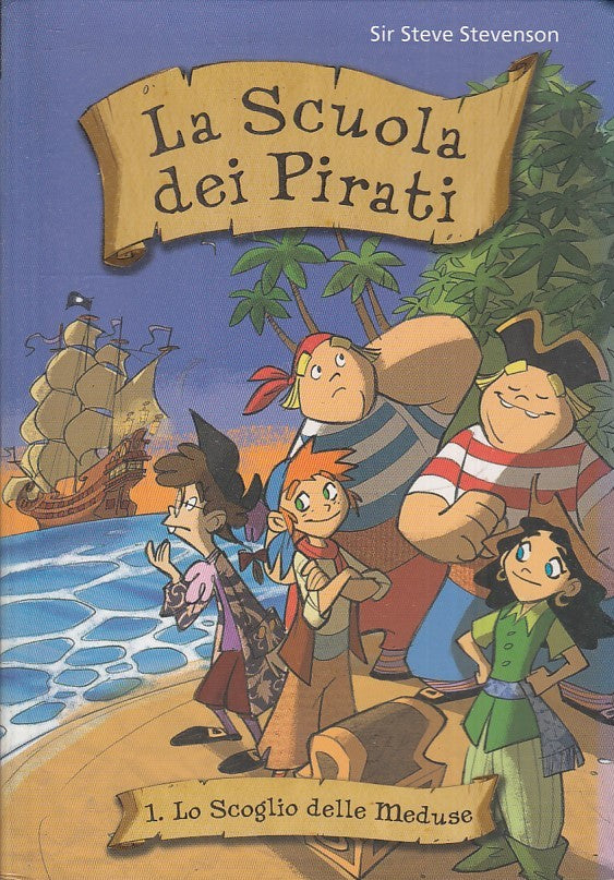 LN2- LA SCUOLA DEI PIRATI 1 SCOGLIO DELLE MEDUSE- STEVENSON- DeAGOSTINI- B-JXS34