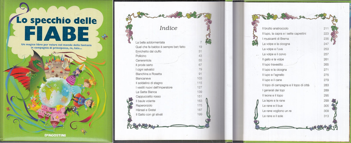 LB- LO SPECCHIO DELLE FIABE FAVOLE PER BAMBINI -- DeAGOSTINI --- 2013 - C - RGZ