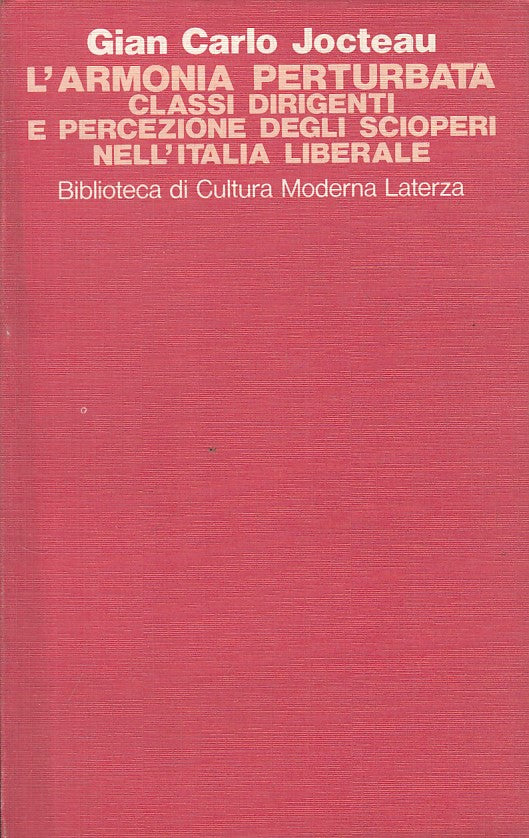 LS- L'ARMONIA PERTURBATA - JOCTEAU - LATERZA -- 1aED. - 1988 - B - ZFS19
