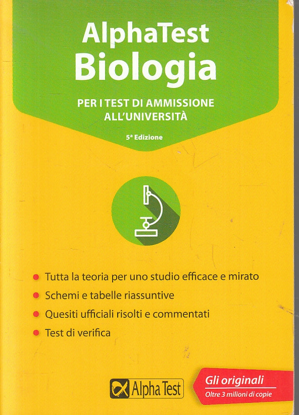 LZ- ALPHATEST BIOLOGIA PER I TEST DI AMMISSIONE ALL'UNIVERSITA' - B - ZFS290