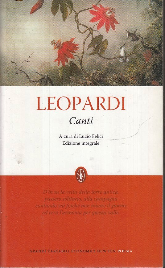 LN2- CANTI - LEOPARDI - GRANDI TASCABILI ECONOMICI NEWTON POESIA - B - XFS