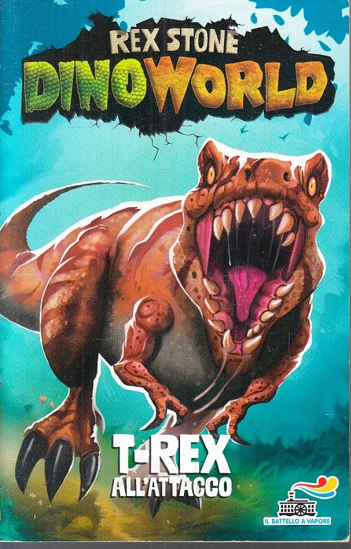 LB- DINOWORLD 1 T-REX ALL'ATTACCO- REX STONE- BATTELLO VAPORE--- 2018- B- ZFS315