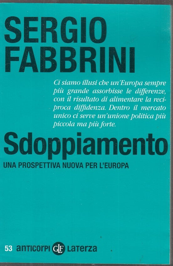LS- SDOPPIAMENTO - SERGIO FABBRINI - LATERZA - ANTICORPI 53 -- 2017 - B - YPL20
