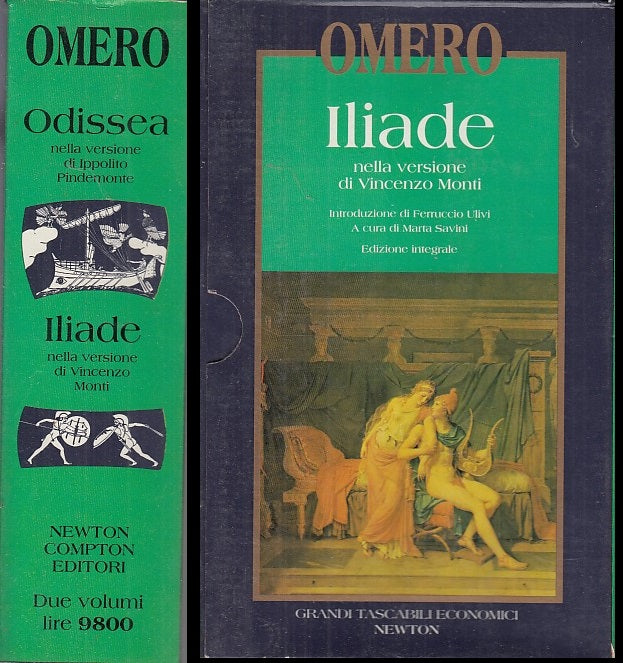 LN- ILIADE ODISSEA COFANETTO - OMERO - NEWTON- GRANDI TASCABILI-- 1993- B- XFS42