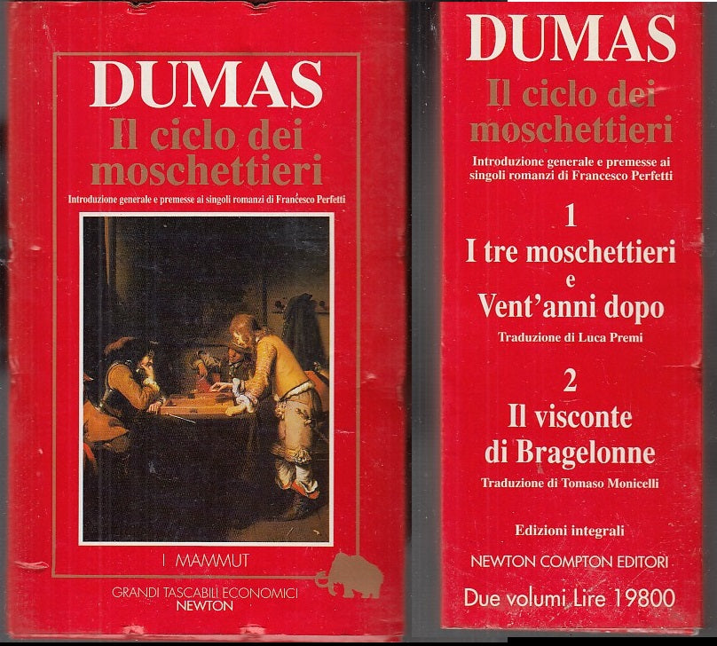 LN- CICLO DEI MOSCHETTIERI COFANETTO 2 VOLUMI - DUMAS - NEWTON--- 1993- B- ZFS30
