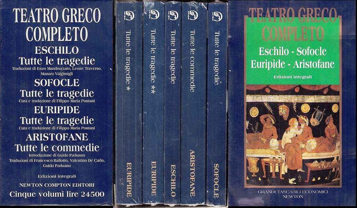LN- TEATRO GRECO COMPLETO - SOFOCLE EURIPIDE ESCHILO - NEWTON --- 1995 - B - YFS