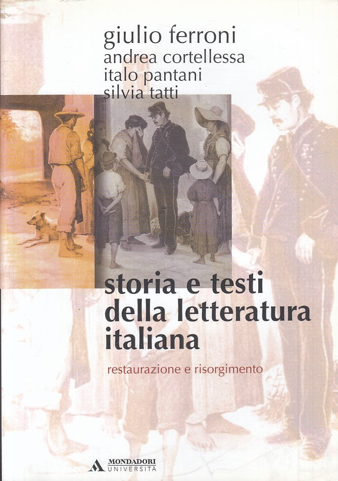 LS- STORIA TESTI LETTERATURA ITALIANA RISORGIMENTO-- MONDADORI--- 2003- B-YFS165