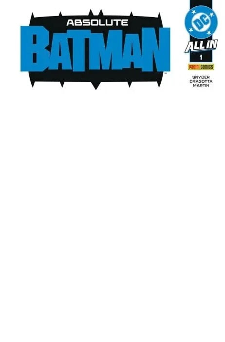 Absolute Batman n.1 Edizione Variant Blank Cover - Panini DC Comics - 2025 - A26