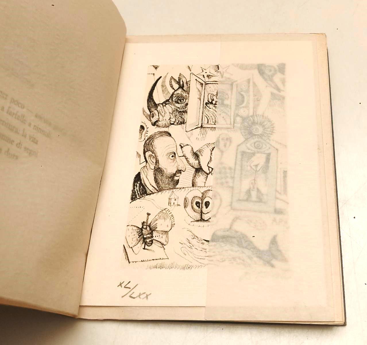 LN- AGLI AMICI 1 poesia ANTONIO CARLESI litografia POSSENTI- PANDA- 1985-XFS141B