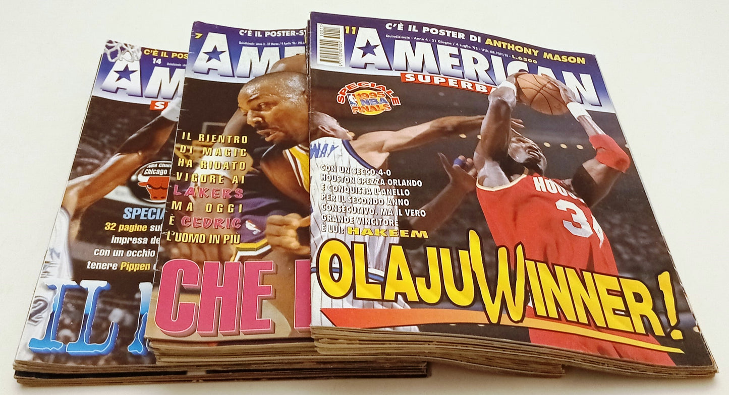 LC- LOTTO RIVISTA AMERICAN SUPERBASKET 86 USCITE + 16 POSTER+ ALBUM 1999- BLCP83