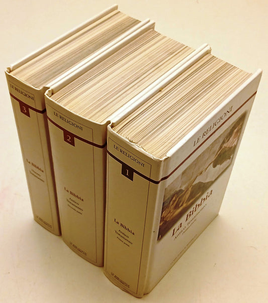 LD- LA BIBBIA 3 VOLUMI ANTICO e NUOVO TESTAMENTO -- REPUBBLICA - 2005 - C- ZFS82
