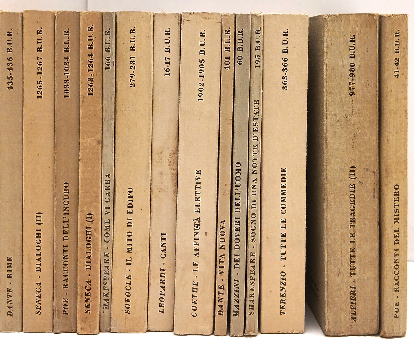 LN- LOTTO 52 VOLUMI BUR BIBLITECA UNIVERSALE RIZZOLI - PLAUTO MANZONI- BLCP95