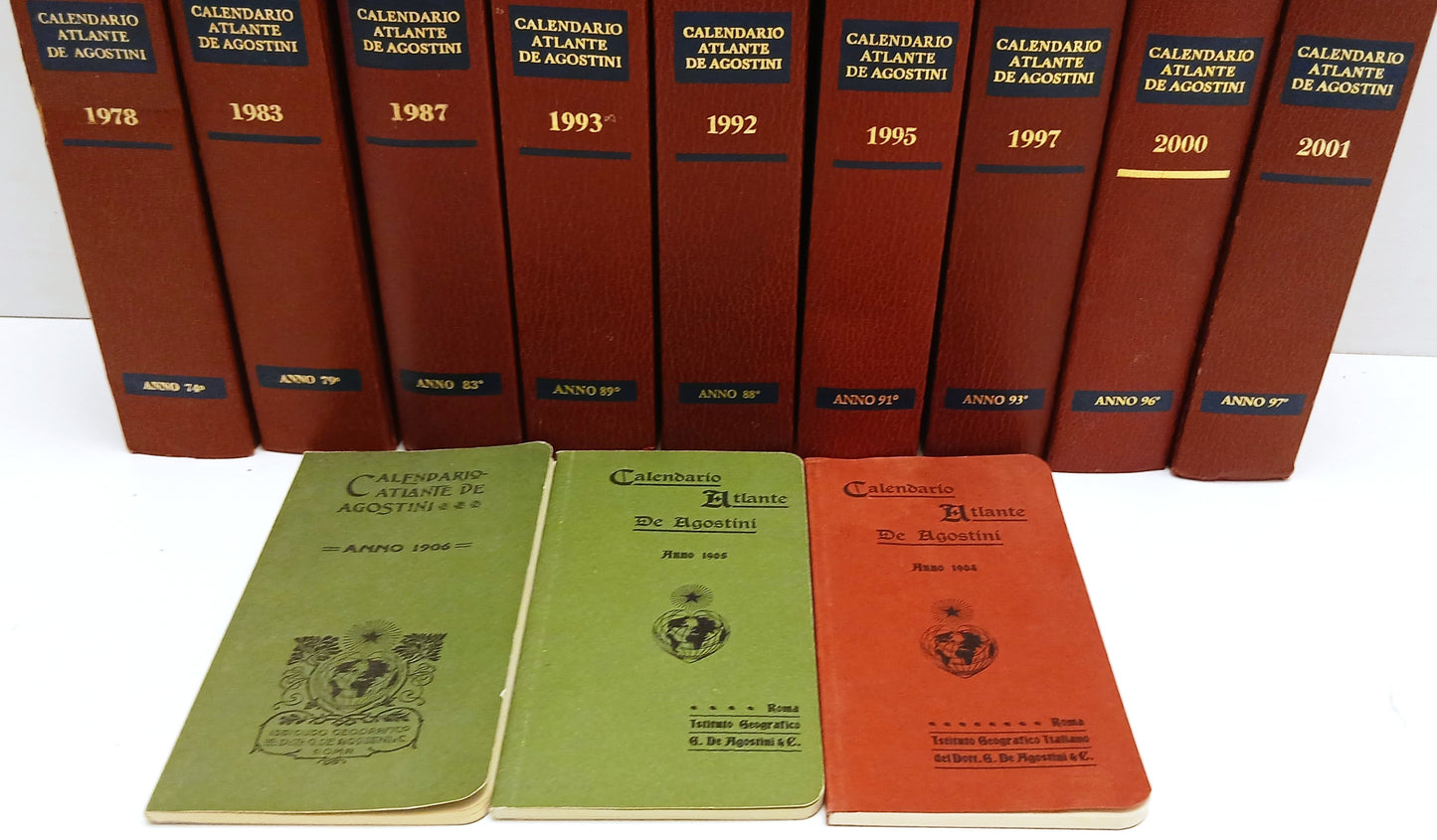 LZ- LOTTO 19 VOLUMI CALENDARIO ATLANTE DE AGOSTINI 1904/1906 1978/2015 - BLCP96