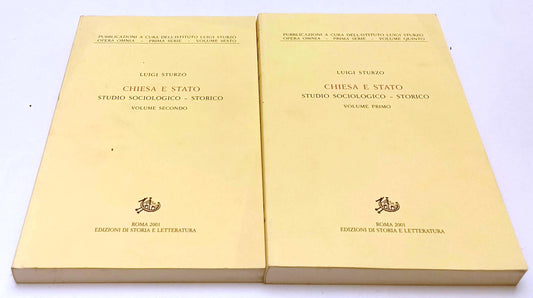 LD- CHIESA E STATO 1/2 STUDIO SOCIOLOGICO STORICO- LUIGI STURZO- 2002- B- YFS630