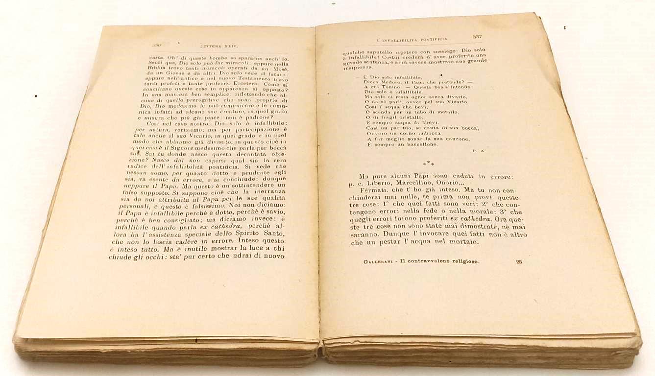 LD- IL CONTRAVVELENO RELIGIOSO - GALLERANI - TIP. PONTIFICIA - 1910 - B - XFS107