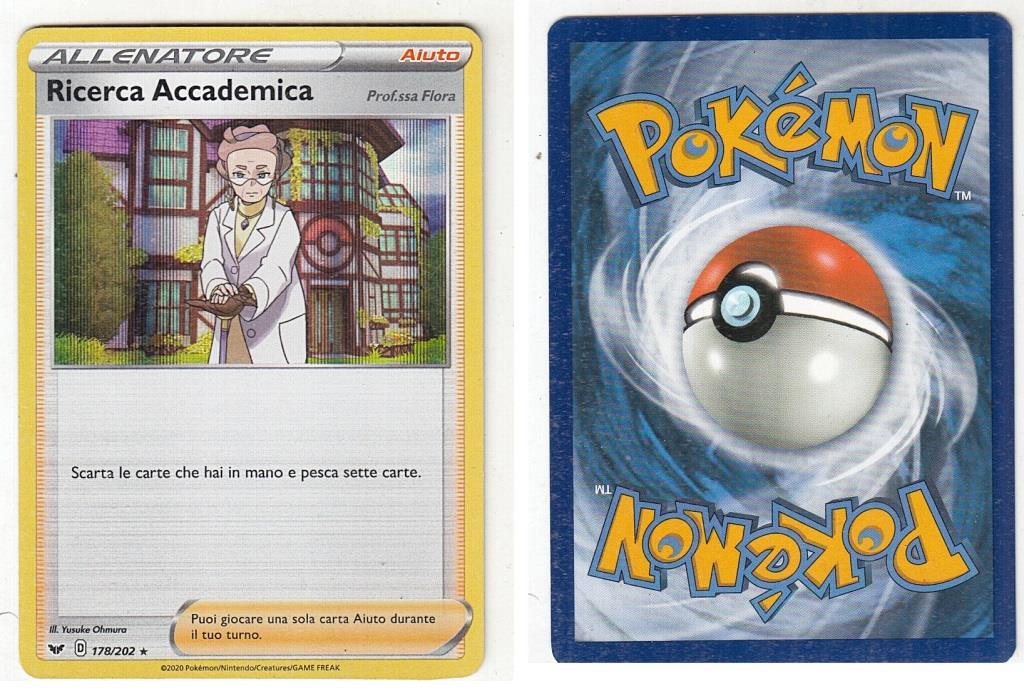 POKEMON CARD CARTA - RICERCA ACCADEMICA FLORA 178/202 HOLO RARA- ITA - CRD042