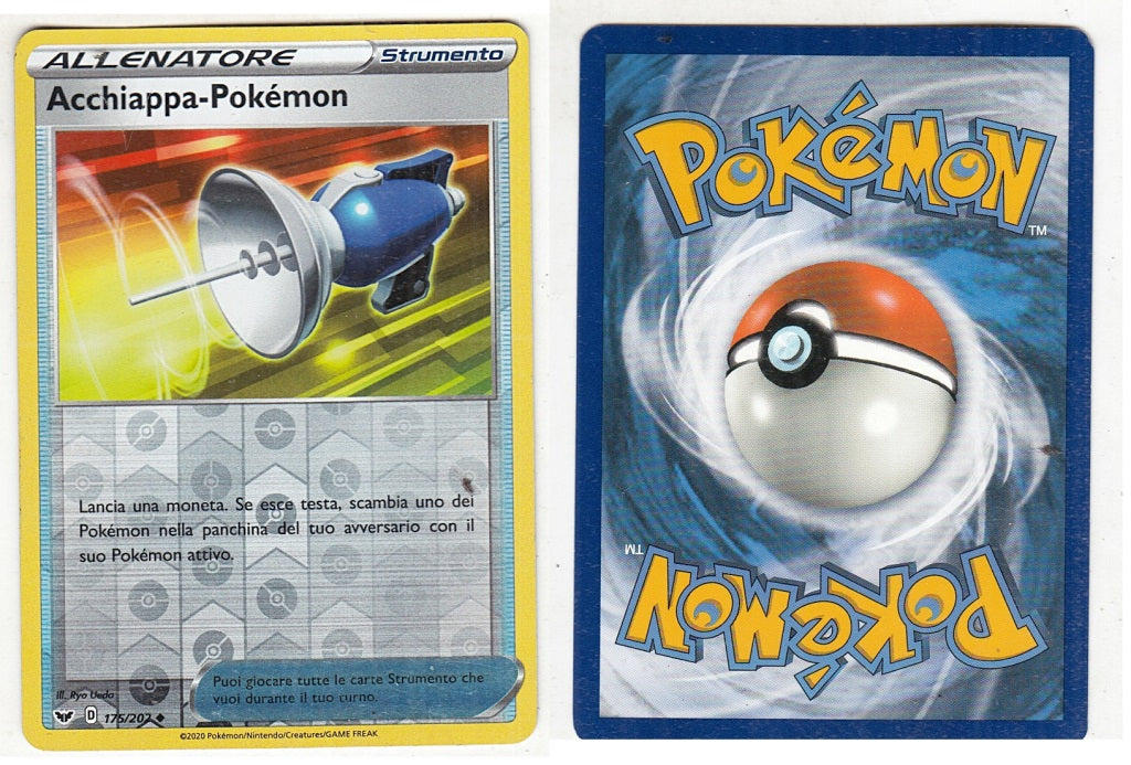 POKEMON CARD CARTA - ACCHIAPPA-POKEMON 175/202 REVERSE HOLO NON COMUNE - ITA - CRD044