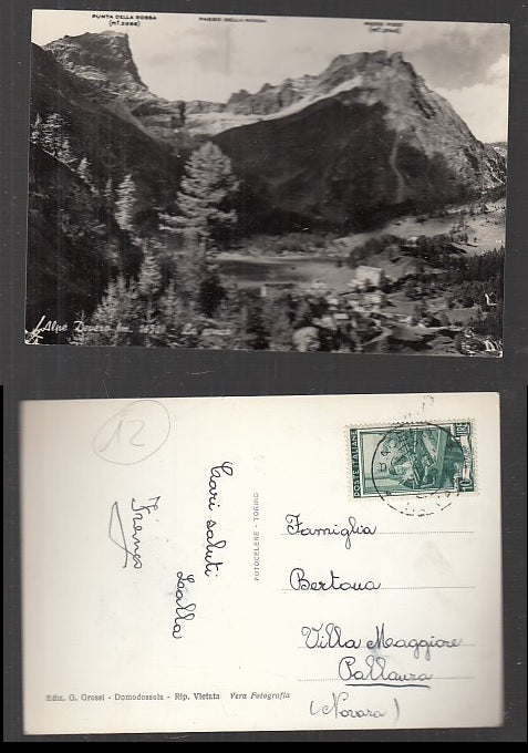 CC- CARTOLINA PAESAGGISTICA VOGOGNA OSSOLA CASTELLO DEI VISCONTI - CRT1928