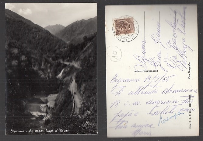 CC- CARTOLINA PAESAGGISTICA BAGNASCO LA STRADA LUNGO IL BAGNA CUNEO - CRT1930