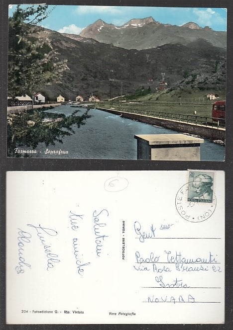 CC- CARTOLINA PAESAGGISTICA FORMAZZA SOPRAFRUA VERBANO OSSOLA- CRT1947