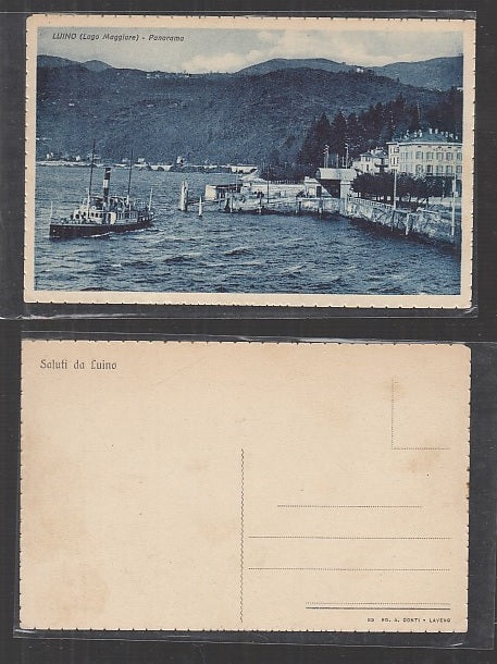 CC- CARTOLINA PAESAGGISTICA LUINO VARESE LAGO MAGGIORE PANORAMA - CRT1950
