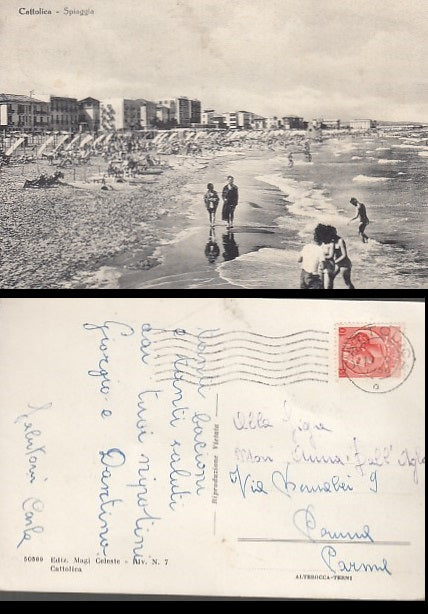 CARTOLINA - SPIAGGIA CATTOLICA RIMINI - CRT1994