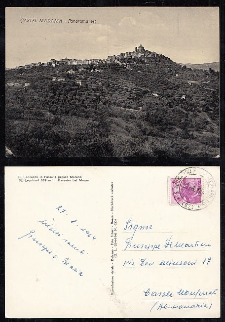 CARTOLINA - CASTEL MADAMA ROMA 1953 - CRT2058