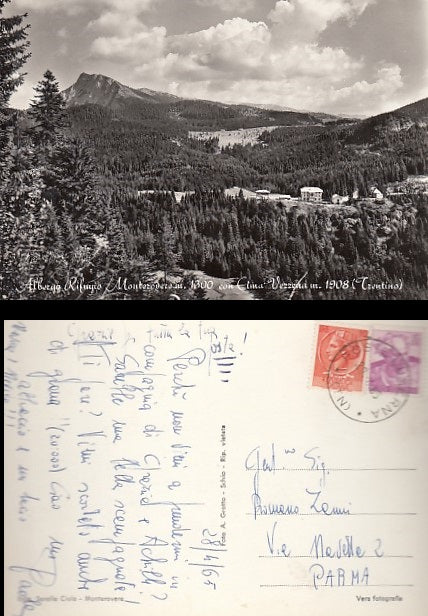 CARTOLINA - ALBERGO RIFUGIO MONTEROVERE CIMA VEZZENA TRENTO - CRT2101