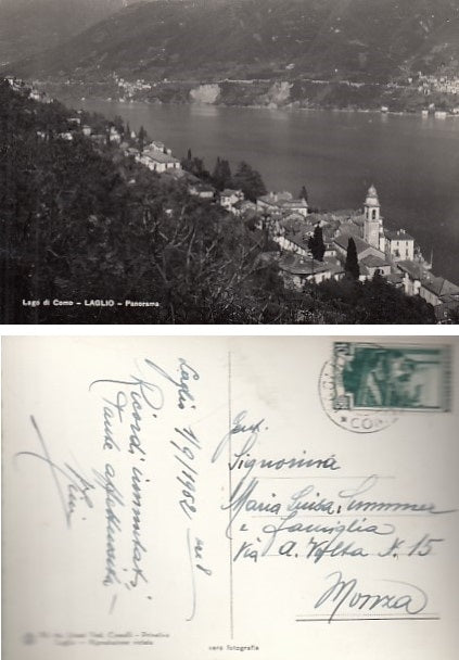 CARTOLINA - LAGLIO LAGO DI COMO 1962 - CRT2120