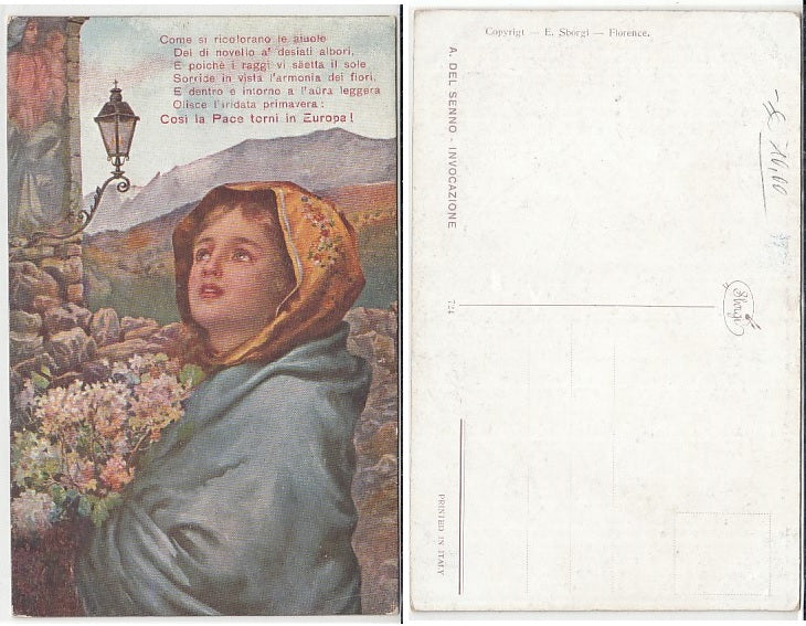 CC- CARTOLINA DEL SENNO INVOCAZIONE PRIMI '900 NON VIAGGIATA - CRT2420