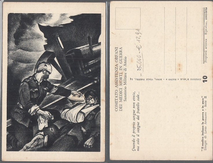 CC- CARTOLINA ORFANI MEDICI MORTI IN GUERRA WW1 APOLLONI SERIE II - CRT2451
