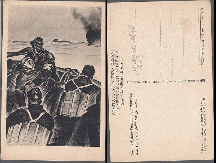 CC- CARTOLINA ORFANI MEDICI MORTI IN GUERRA WW1 APOLLONI SERIE II - CRT2453