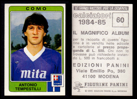Figurine Panini - Calciatori 1984/85 - Mancolista COMO