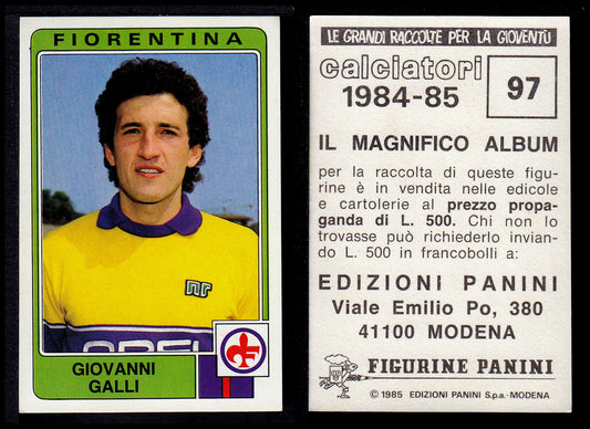 Figurine Panini - Calciatori 1984/85 - Mancolista FIORENTINA