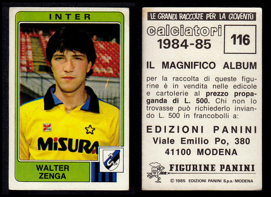 Figurine Panini - Calciatori 1984/85 - Mancolista INTER