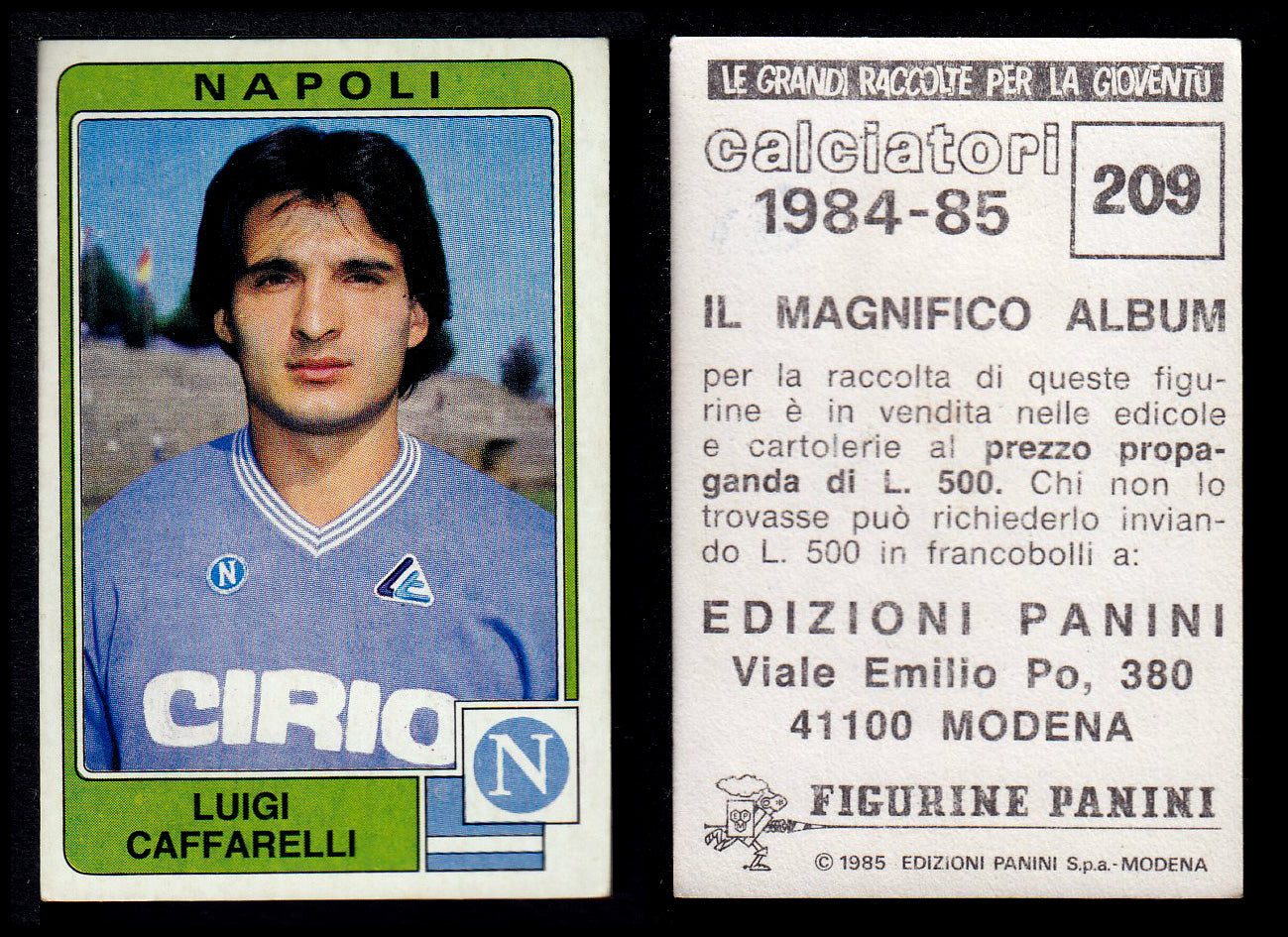 Figurine Panini - Calciatori 1984/85 - Mancolista NAPOLI