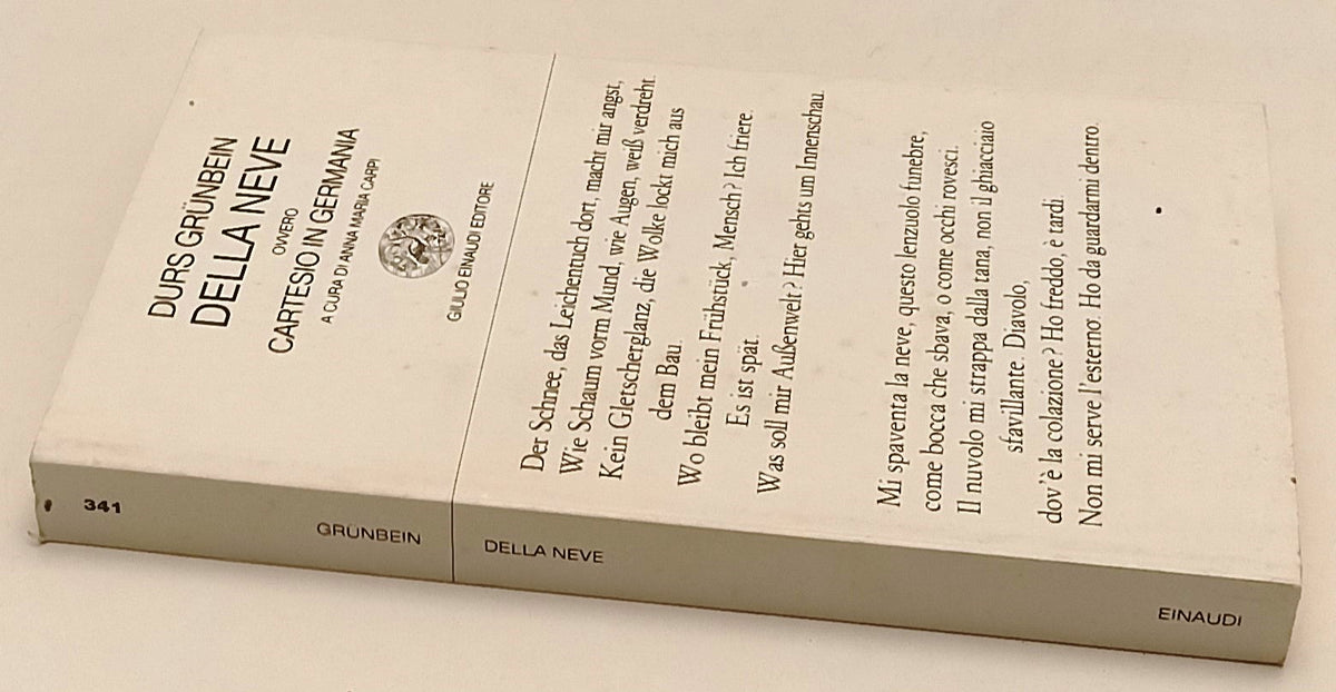 Della neve ovvero Cartesio in Germania- Durs Grunbein- Einaudi Poesia- 1a ed.- XFS
