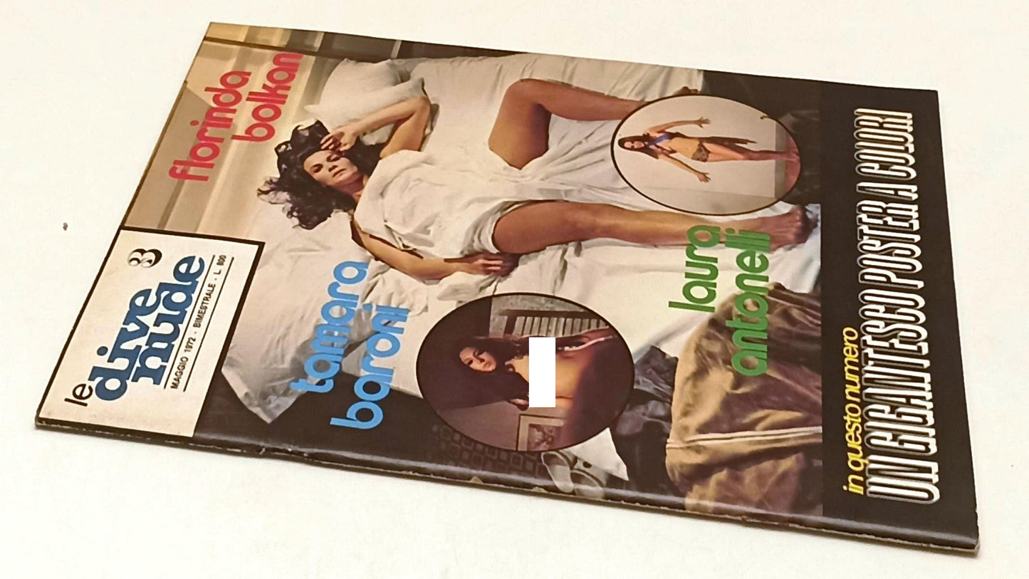 LX- DIVE NUDE 3 LUGLIO 1972 FLORINDA BOLKAN CON POSTER GIGANTESCO - RVSa454