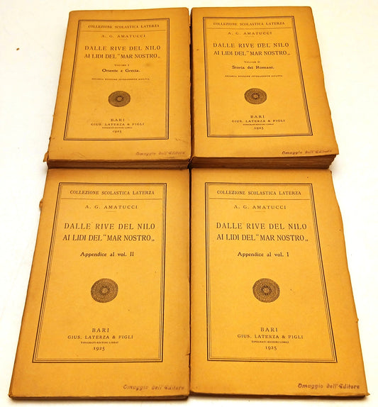 Dalle rive del Nilo ai lidi del Mar Nostro 4 tomi- Amatucci- Laterza 1925-ZFS258