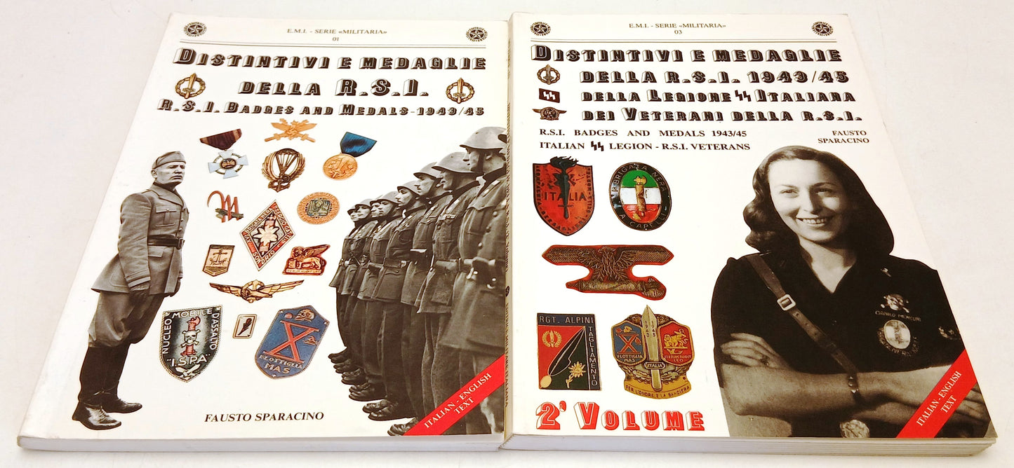 Distintivi e Medaglie della R.S.I. 1943/45 2 volumi - Sparacino - E.M.I.- ZFS217